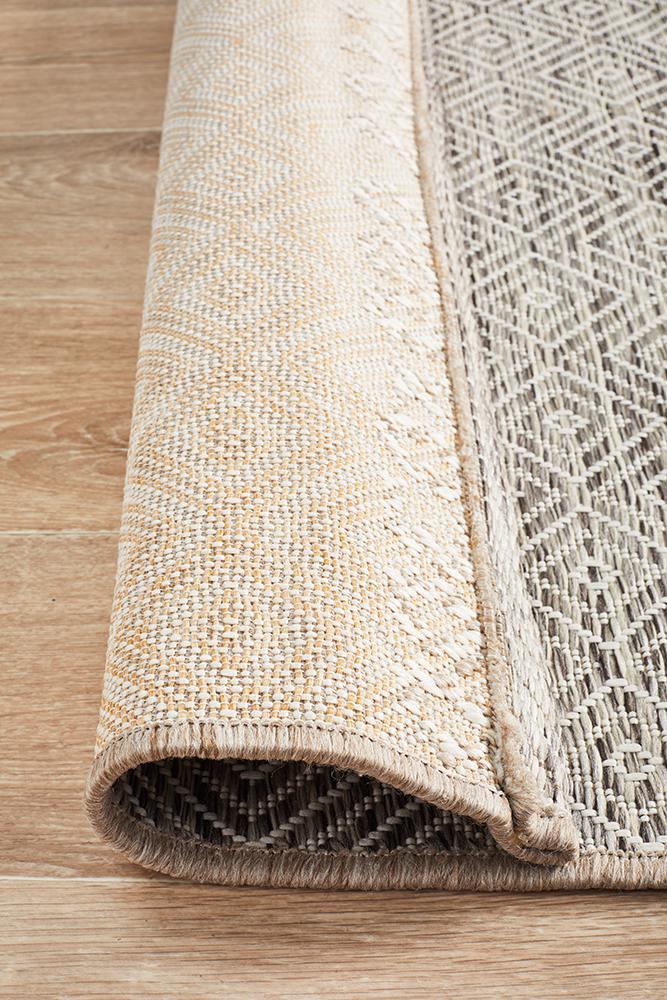 Terrace Diamond Natural Runner Rug