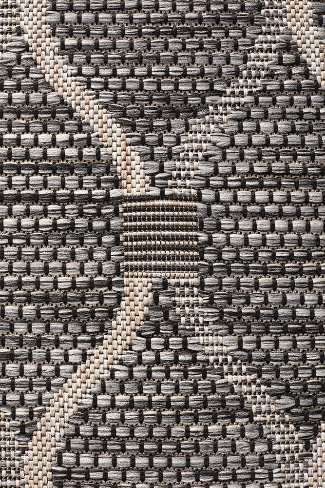 Terrace Lattice Black Runner Rug