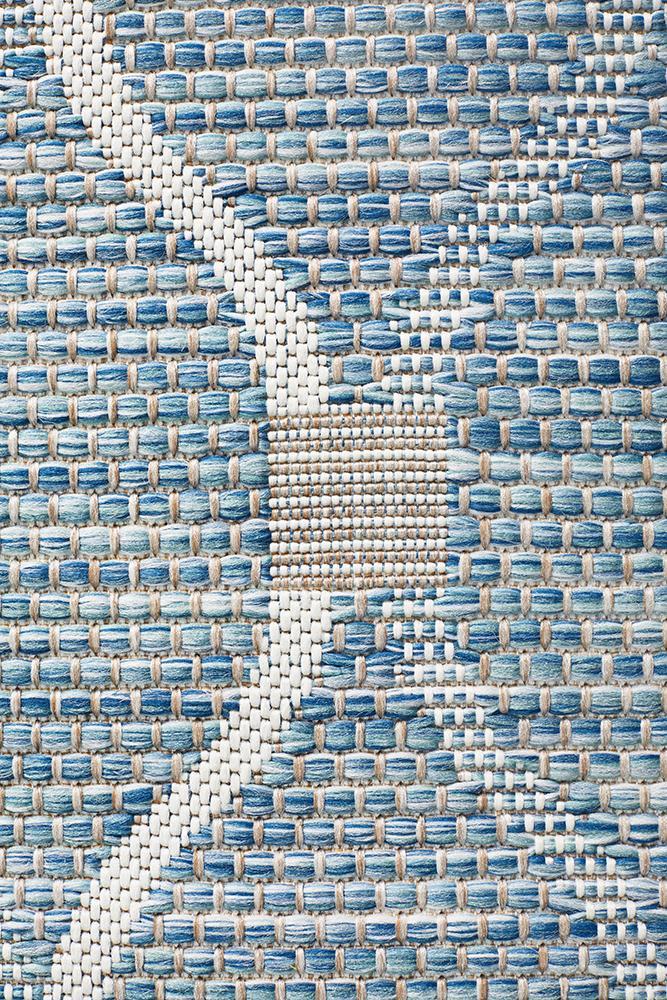 Terrace Lattice Blue Runner Rug