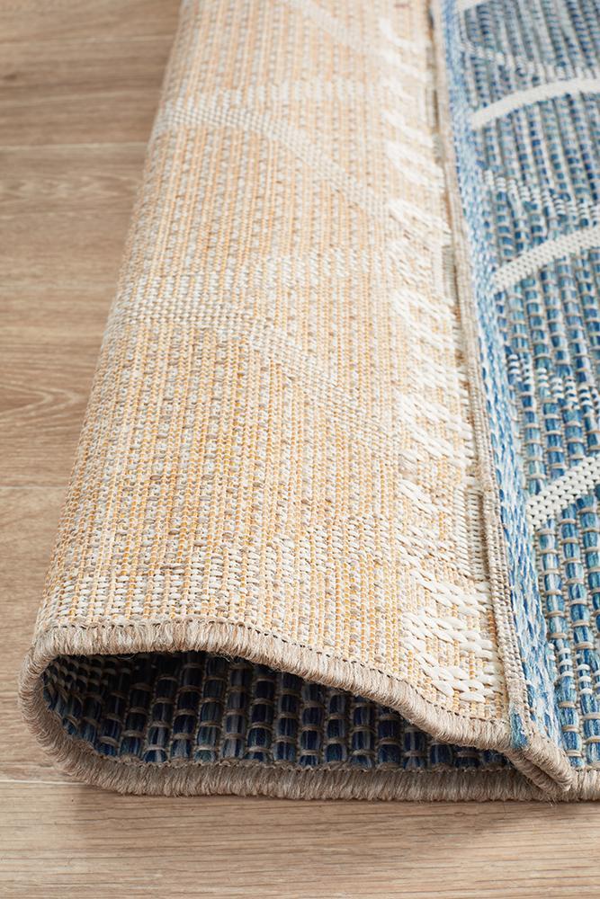 Terrace Lattice Blue Runner Rug