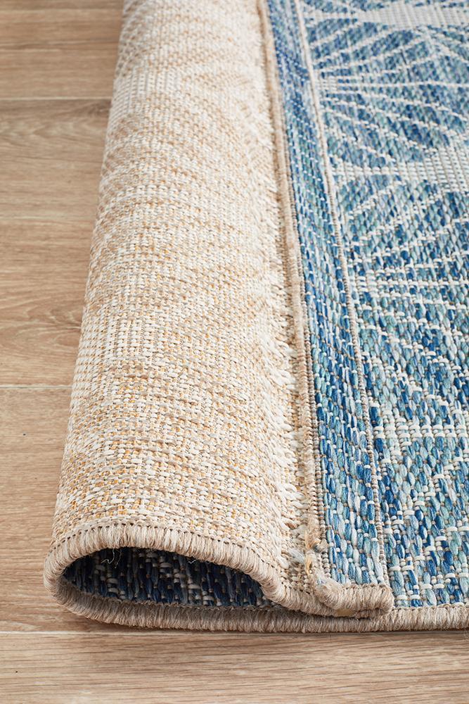 Terrace Nature Blue Runner Rug