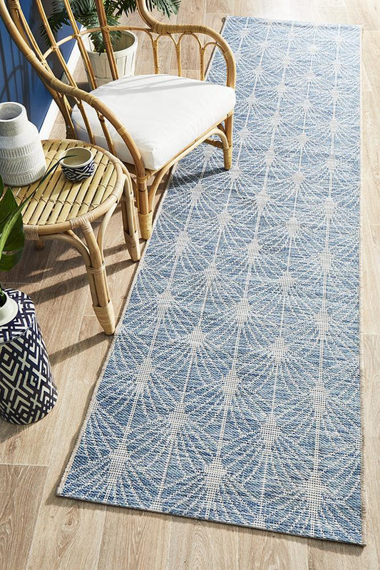 Terrace Nature Blue Runner Rug