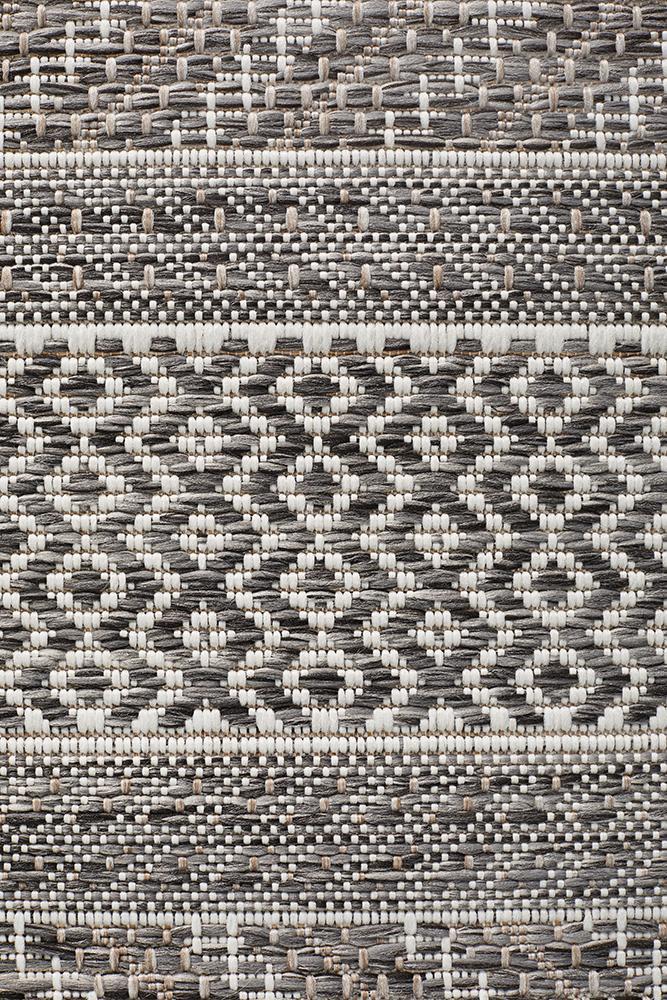 Terrace Multi Pattern Grey Runner Rug