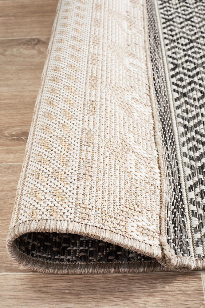 Terrace Multi Pattern Grey Runner Rug