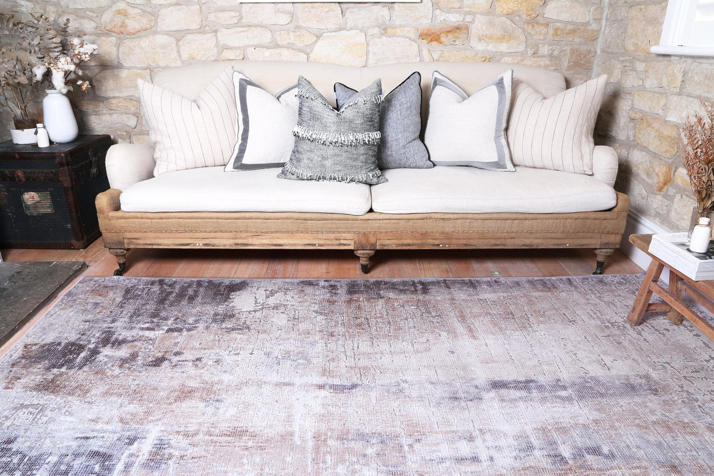 Abstract Twilight Ash Rug