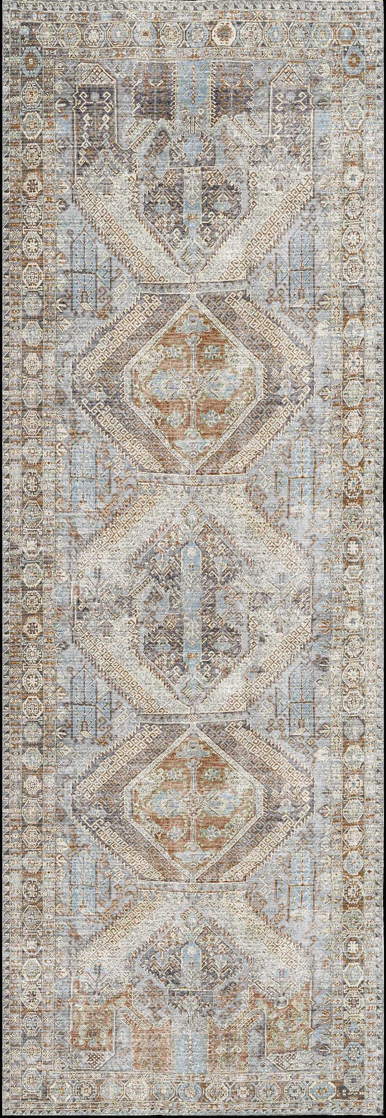Le Grand Louvre Blue Washable Runner