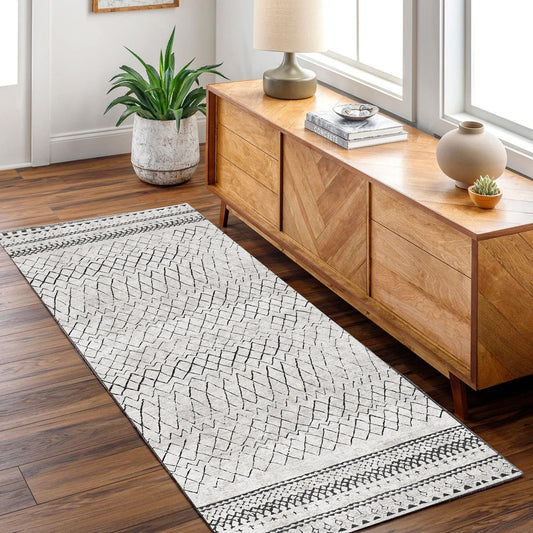 Alma Scandi Silver Washable Runner