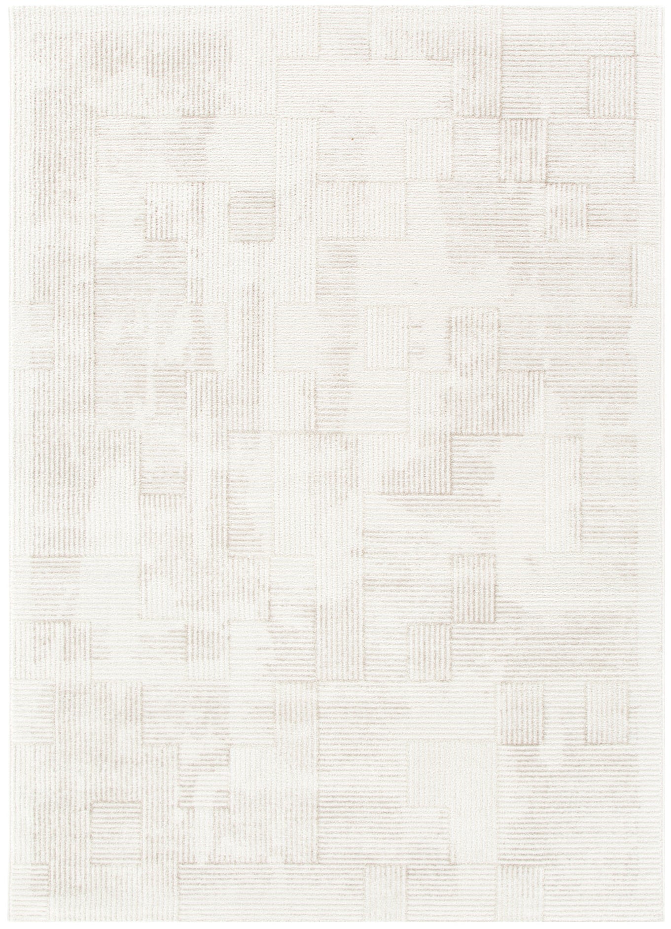Wellington Distressed Shapes Beige Rug