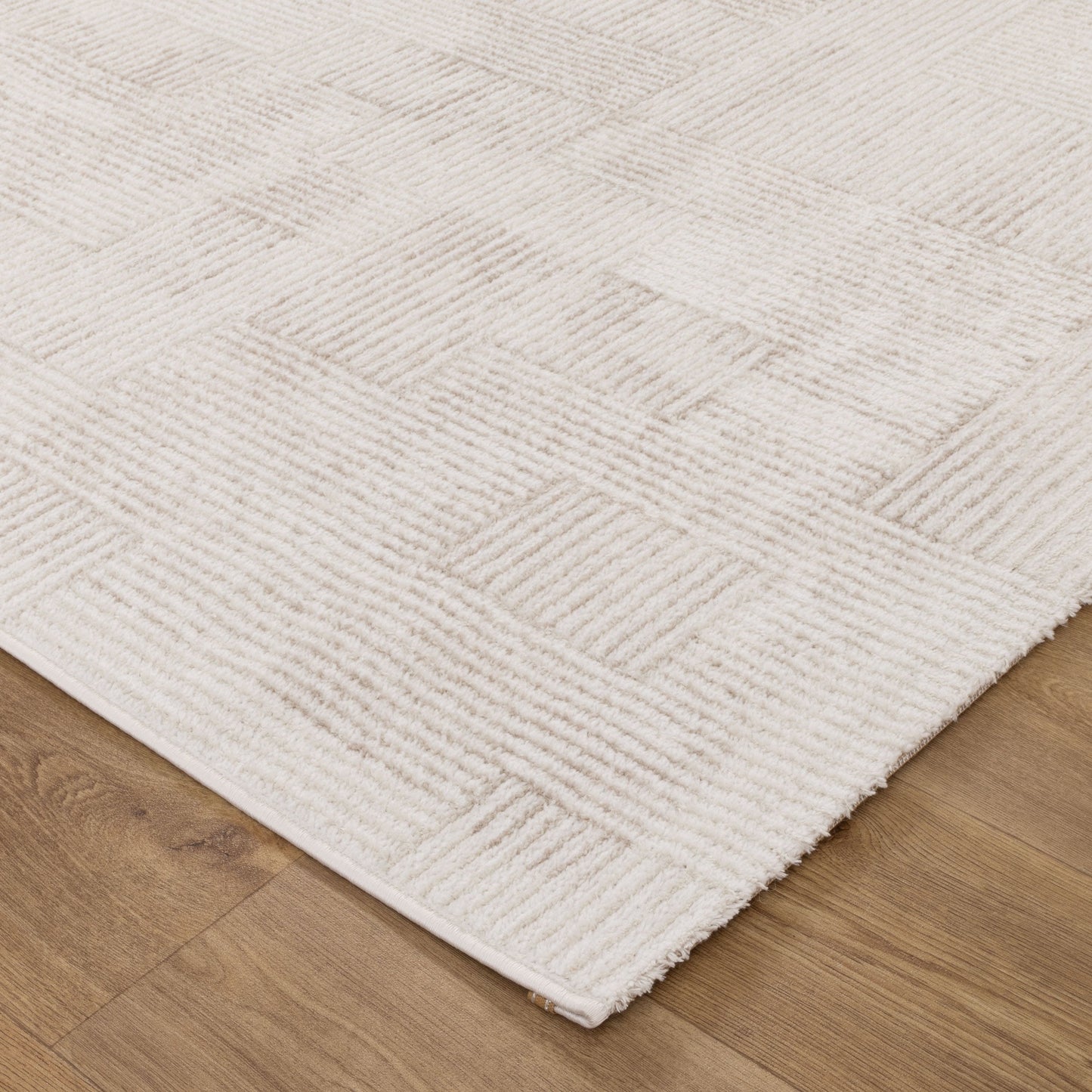 Wellington Distressed Shapes Beige Rug