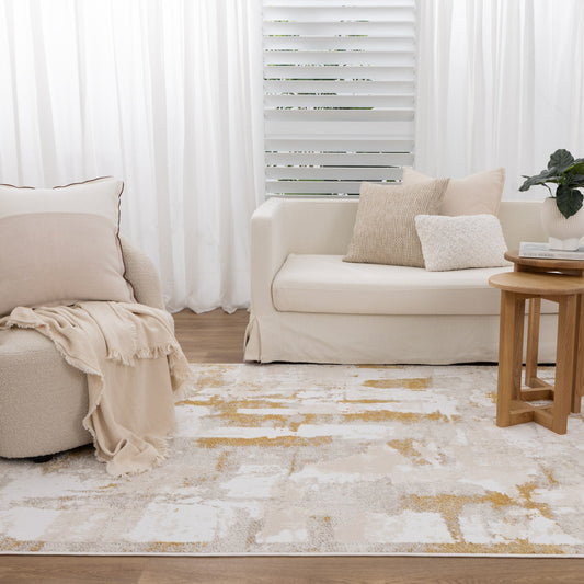 Wellington Abstract Wash Gold Rug