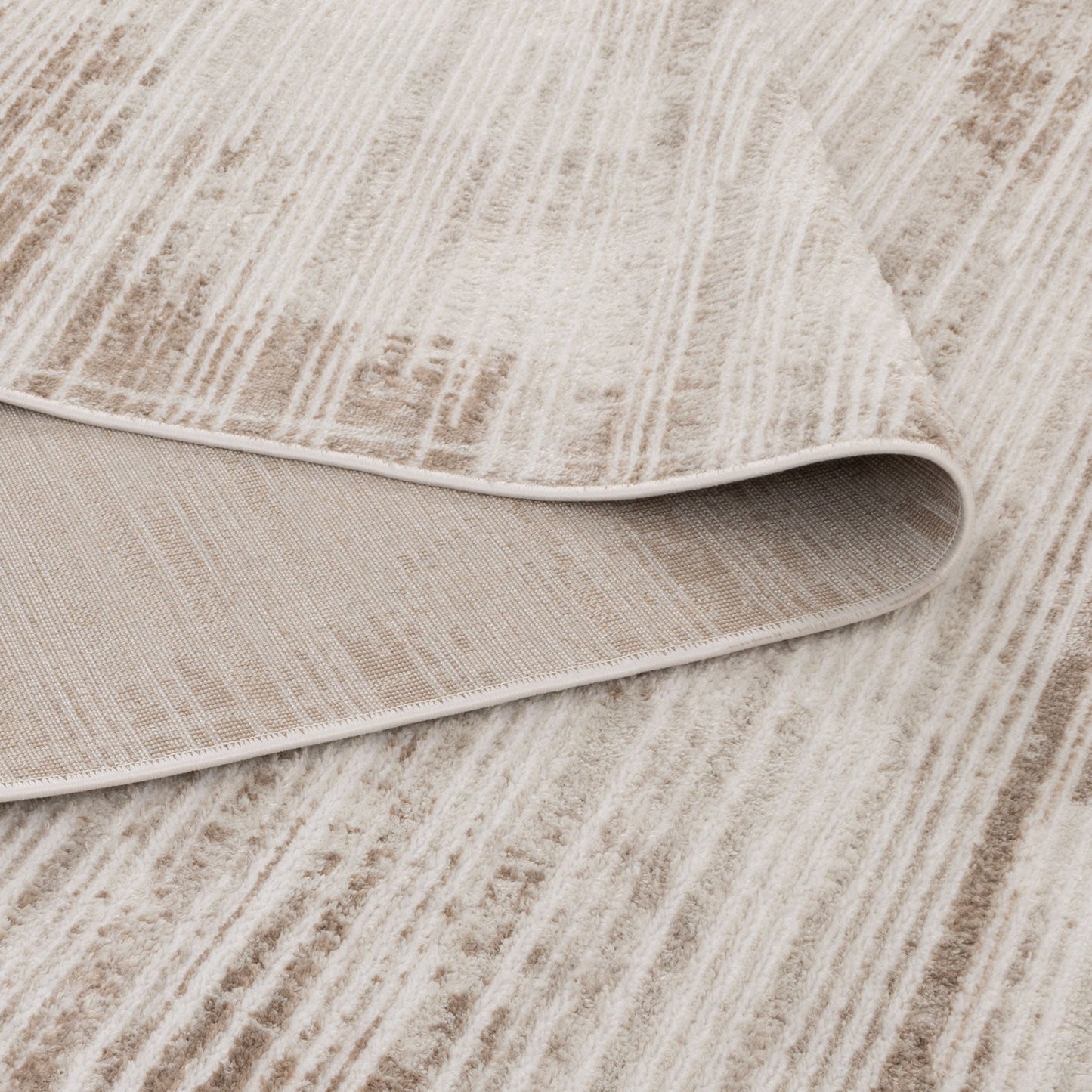 Wellington Distressed Lines Brown Rug
