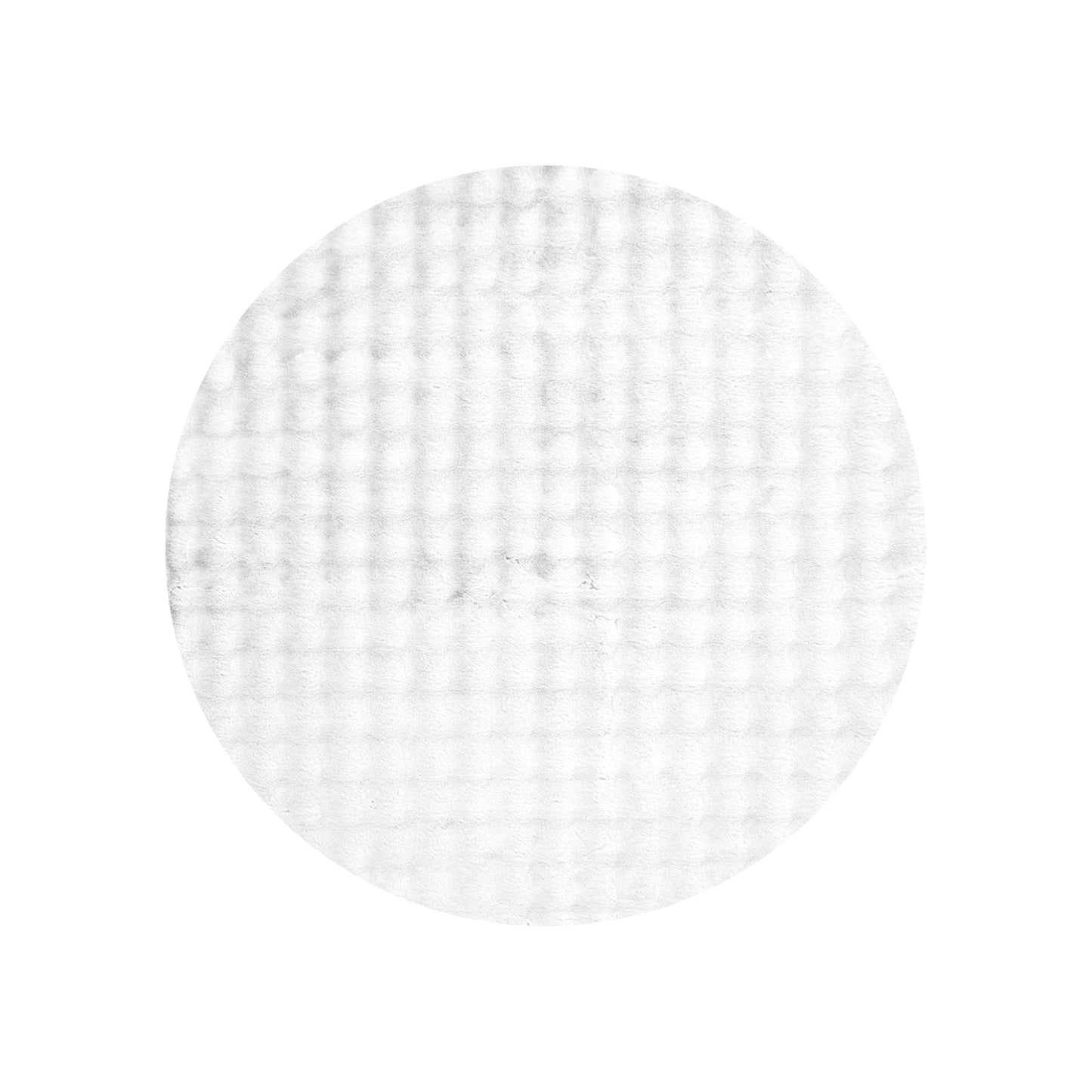 Purity Machine-Washable Round Rug White