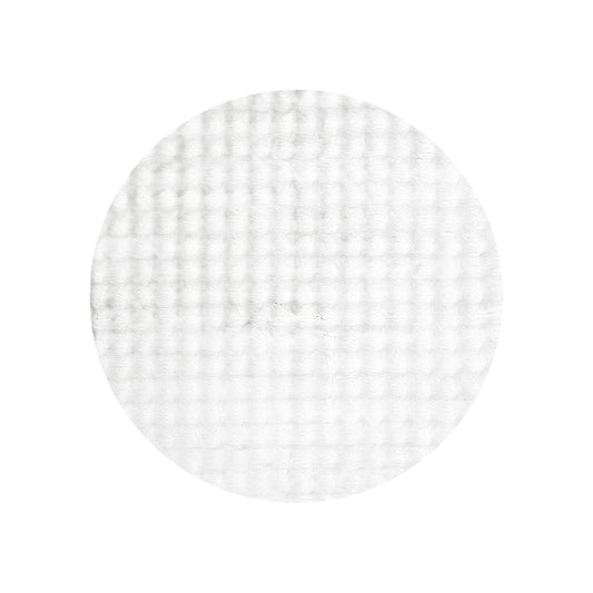 Purity Machine-Washable Round Rug White