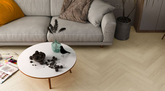Everlast Laminate 10mm - Sand Dollar Herringbone – room scene 1