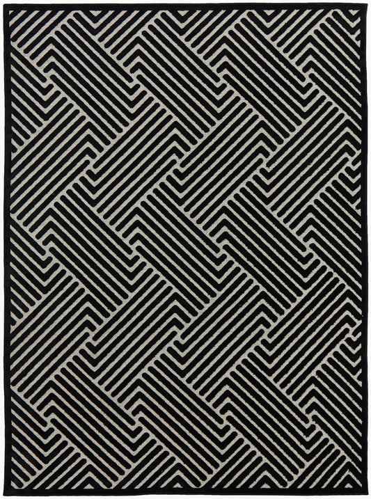 York Cindy Black & Gold Rug