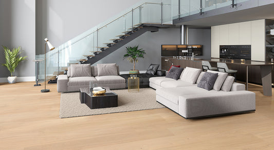 Beauty Engineered Timber 14mm - Coastal Pale – room scene 1