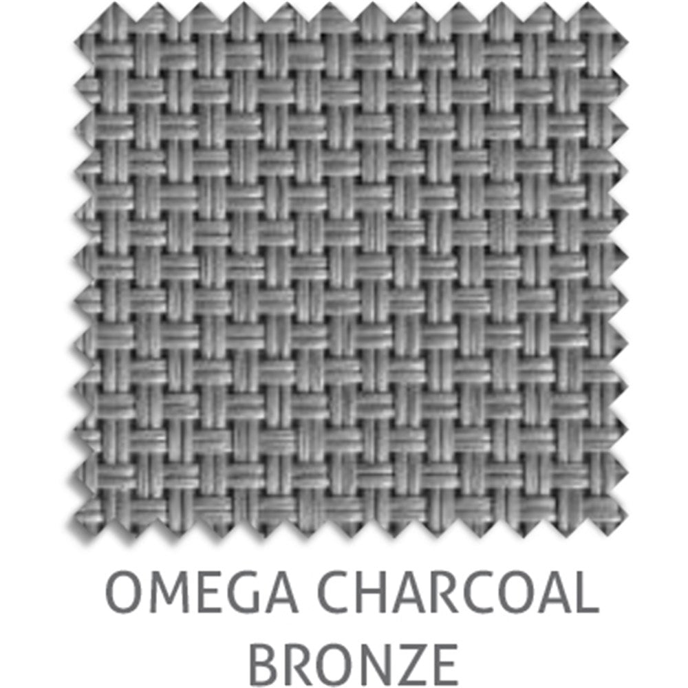 Omega 5% sunscreen blind fabric in Charcoal Bronze