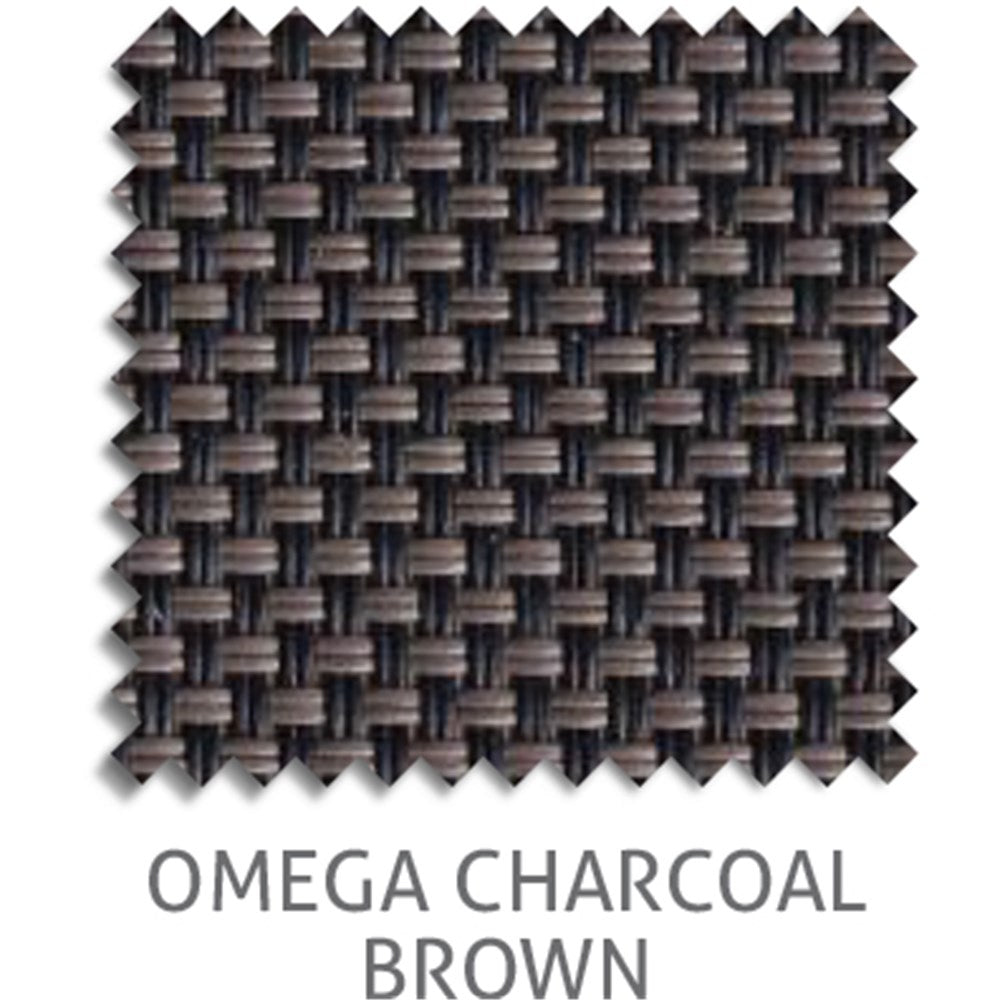 Omega 5% sunscreen blind fabric in Charcoal Brown