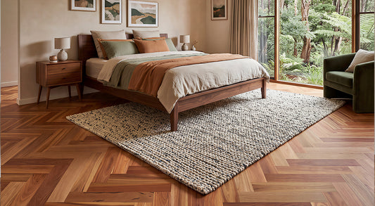 Australian Heritage Engineered Timber 14mm - Spotted Gum Herringbone – room scene 1