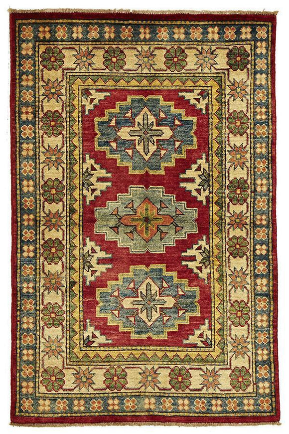 Authentic Afghan Hand Knotted Kazak Rug - Cheapest Rugs Online - 1