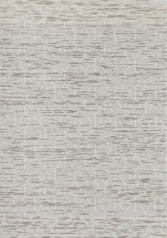 Copacabana Lattice Beige Wool Rug