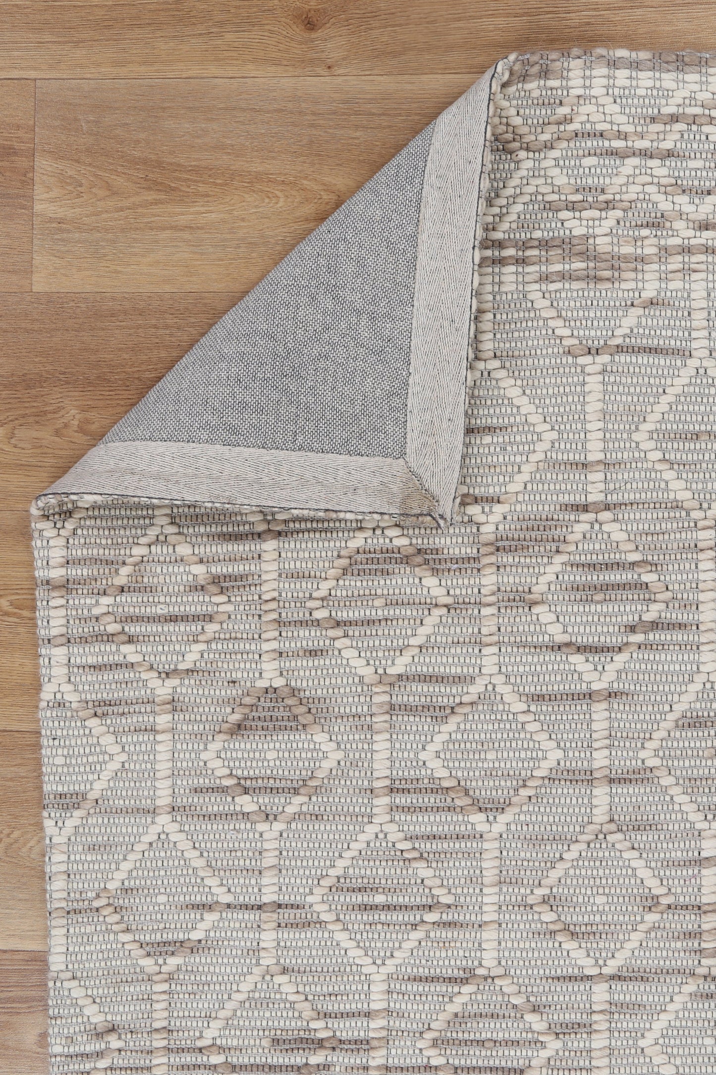 Copacabana Lattice Beige Wool Rug