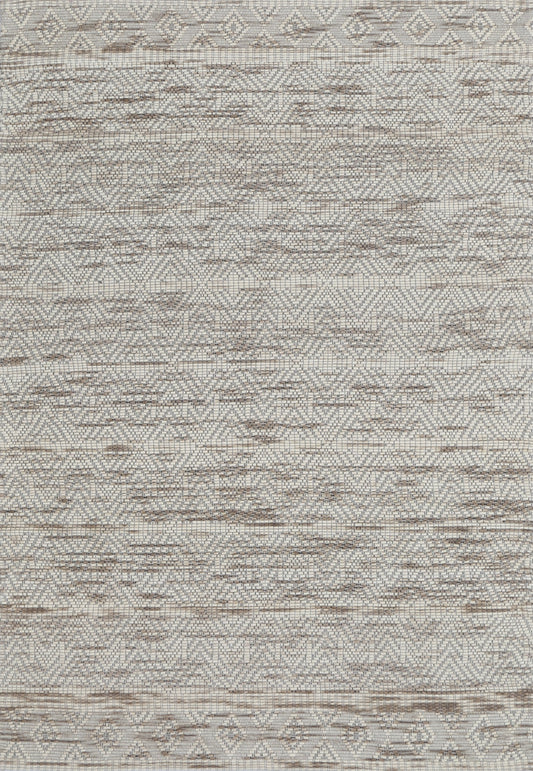 Copacabana Chevron Beige Wool Rug