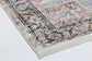 Annabel Distressed Vintage Terracotta & Sky Blue Rug (with fringe)
