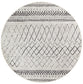 Alma Scandi Silver Round Washable Rug