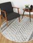 Alma Scandi Silver Round Washable Rug