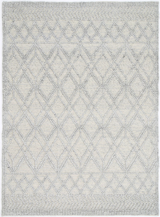 Himalaya Cobblestone Tribal Grey Wool Rug