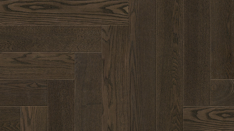 Beauty Engineered Timber 14mm - Nightgrain Herringbone – swatch