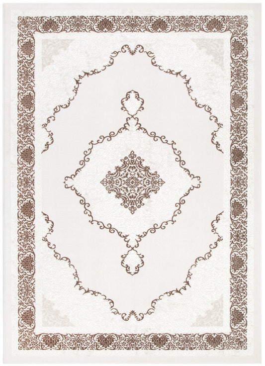 Amalfi Oriental Medallion Brown Rug