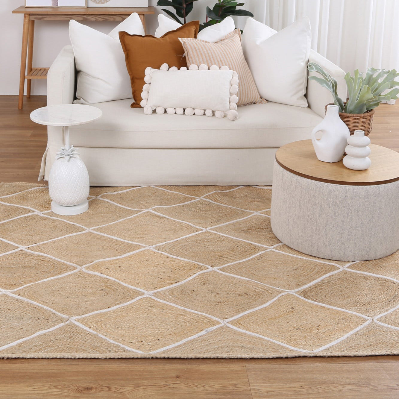 Artisan Natural Diamond Rug