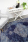 Arya Distressed Navy Rug