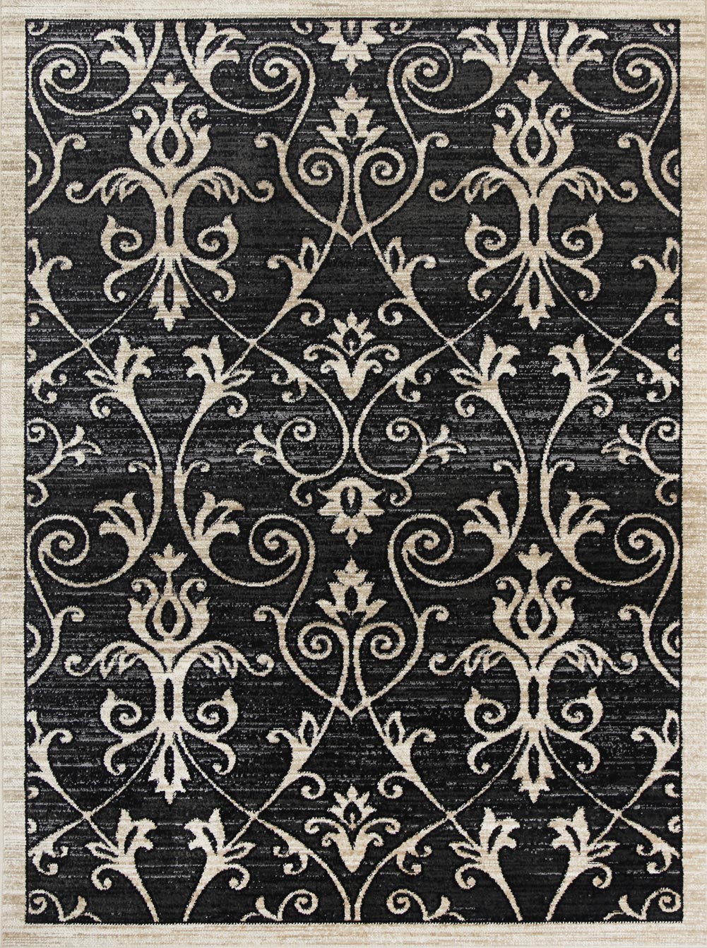 Arya Vines Grey Beige Rug