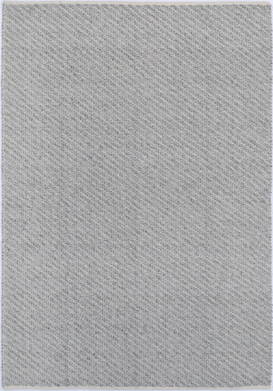 Basalt Grey Wool Blend Textured Rug