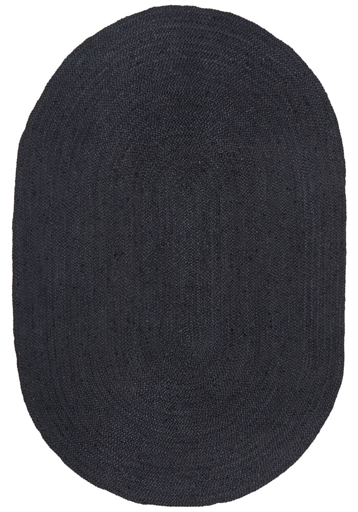 Bondi Black Oval Rug