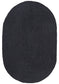 Bondi Black Oval Rug