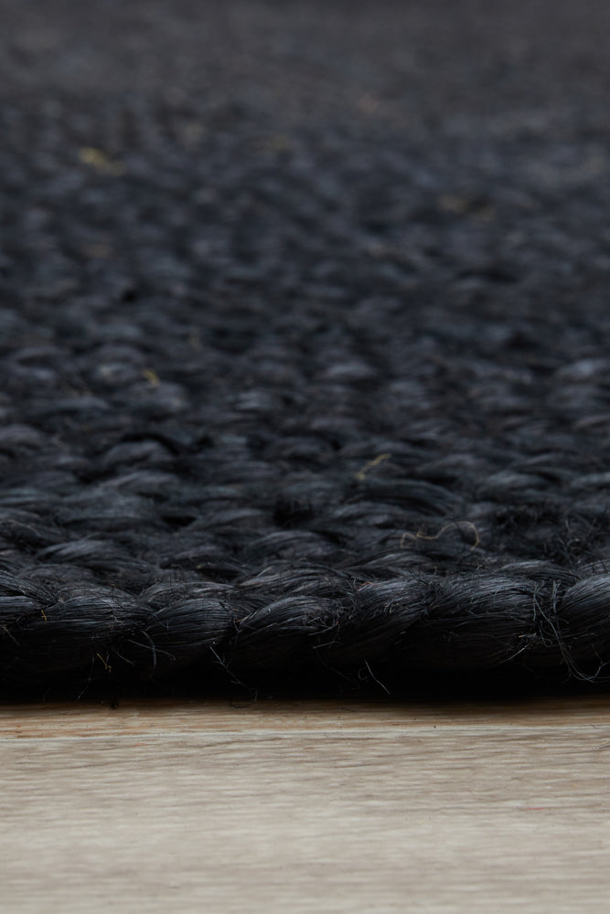 Bondi Black Oval Rug