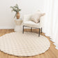 Purity Washable Round Rug Beige