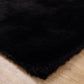 Lyla Machine Washable Shaggy Black Runner