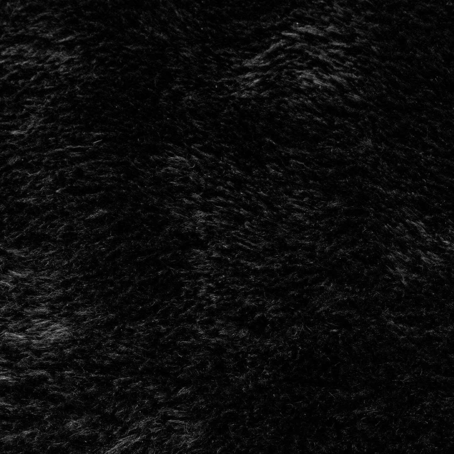 Lyla Machine Washable Shaggy Black Runner