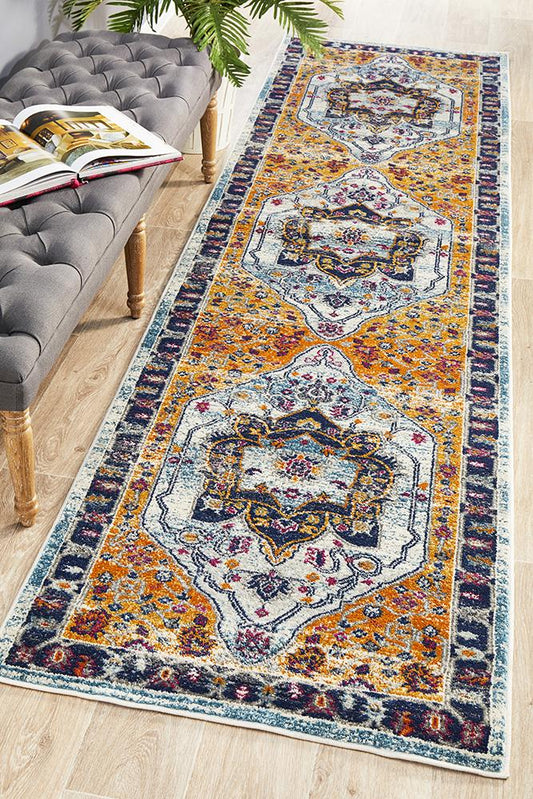 Babiru Beautiful Rust Runner Rug