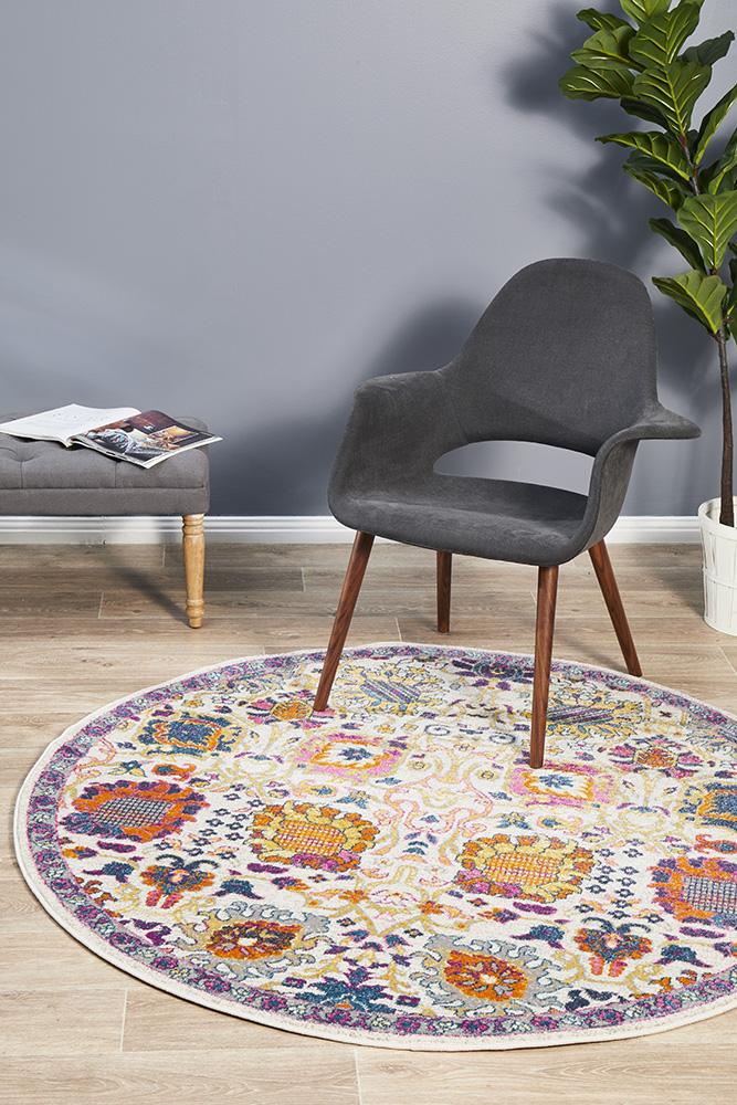 Babiru Spectacular Multi Round Rug