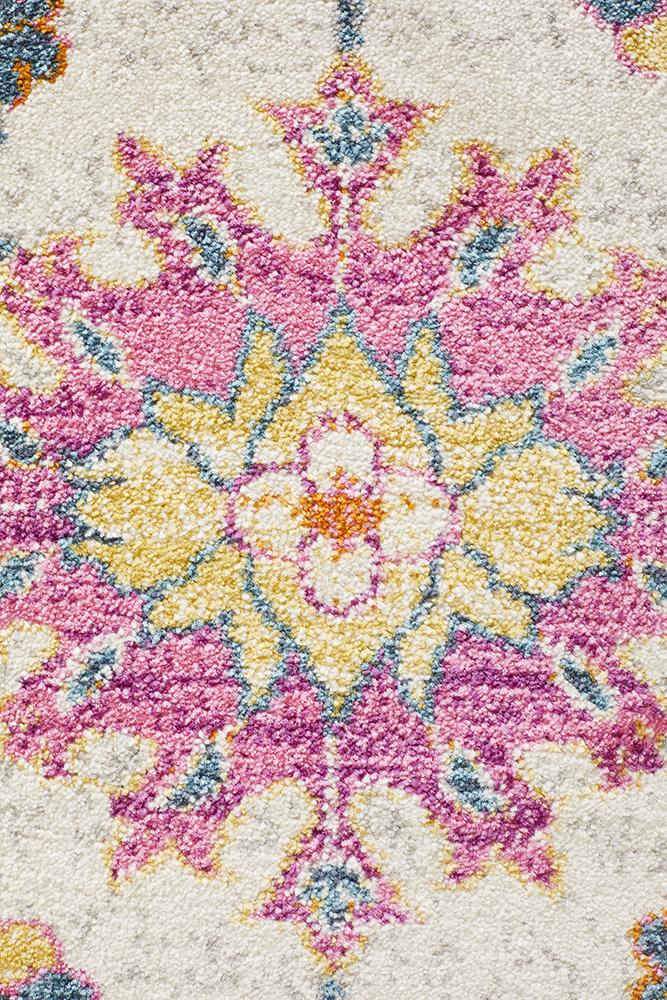 Babiru Floral Multi Round Rug