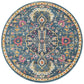 Babiru Navy Round Rug