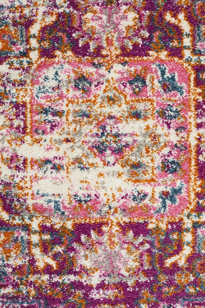 Babiru Pink Round Rug