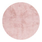 Lyla Machine Washable Shaggy Blush Round Rug