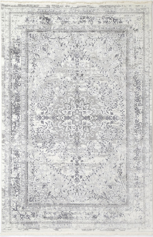 Bohemian Paradise Vintage Medalion Grey Rug